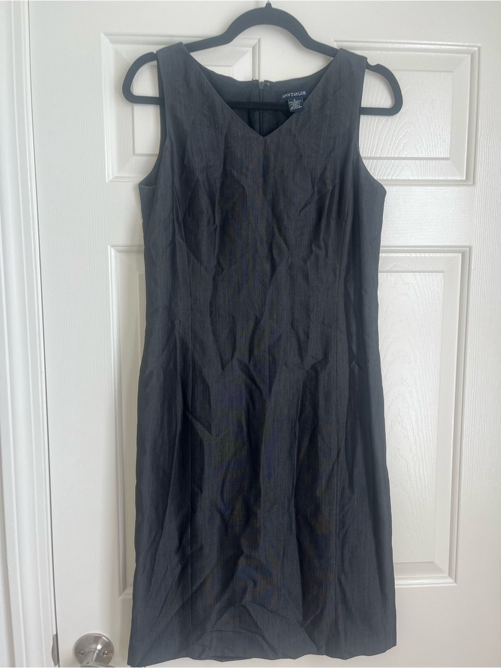 Vintage Ann Taylor Women's Charcoal Shift Dress